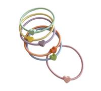 2000s Hair Scrunchies Pastel Color Heart Hair Tie Scrunchy Elastic Hairpieces Hair Rope Lady Hair Decoration