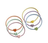 2000s Hair Scrunchies Pastel Color Heart Hair Tie Scrunchy Elastic Hairpieces Hair Rope Lady Hair Decoration