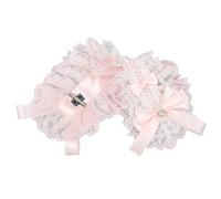 2000s Lace Bowknot Headpiece Hair Styling Accessory with Ruffle Trim Design for Costume Parties Special Event Gathering Fashionable Hair Bow