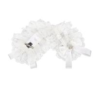 2000s Lace Bowknot Headpiece Hair Styling Accessory with Ruffle Trim Design for Costume Parties Special Event Gathering Fashionable Hair Bow