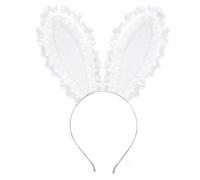 2000s Lace Bowknot Headpiece Hair Styling Accessory with Ruffle Trim Design for Costume Parties Special Event Gathering Bow Headband