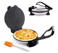 2000W 10 inch Electric Chapati Maker Flat Bread Naan Tortilla Roti Press Machine VOGREX Silver 15cm
