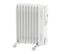 2000w 9 FIN OIL FILLED RADIATOR, GREY, 3 HEAT SETTINGS, PORTABLE D240mmxW400mmxH550mm