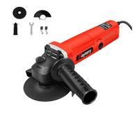 2000W Angle Grinder, 115mm 4.5 inch Grinding Tool, 12000RPM Power Tool with 2-Position Adjustable Handle and Spindle Lock Design, for Cutting Metal and Wood,Red