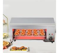 2000W Commercial Countertop Broiler Grill, Wall-mounted Stainless Steel Toaster Oven for Restaurant Kitchen, 122-572°F Toaster Oven for Cheese Steak Meat