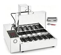 2000W Commercial Donut Making Machine, 4/6 Rows Automatic Donut Maker with Intelligent Control Panel, Auto Flip & Adjustable Thickness, for Bakeries, Cafes & Donut Shops 6 Rows