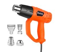 2000W Crafts Heat Gun with 4Nozzles, 300℃ & 600℃ Heat Gun Dual Temp, Overload Protection,Fast Heating, Electric Hot Air Gun for Crafting, Paint Stripping,Heat Shrink, Vinyl Wrap, Candle Making, Orange