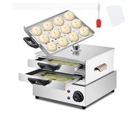 2000W Dual-Layer Rice Noodle Roll Steamer, Rice Noodle Rolls Maker with 3 Steam Tray, 60min Timer, Multifunctional Vermicelli Roll Steamer Machine for Chinese Cheung Fun & Bun Warming