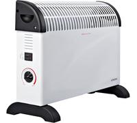 2000W Electric Convector Radiator Heater - 3 Heat Settings, Adjustable Thermostat & Overheat Protection (All White)
