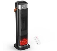 2000W Electric Heater, Energy-efficient Ceramic Fan Heaters with Remote Control, 70° oscillation, 12H Timer, and Overheat Protection - Experience the Safe Wood Stove Effect in Your Bedroom