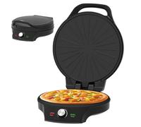 2000W Electric Pizza Oven, 32CM Countertop Pizza Oven with Double-sided Heating/Non-stick Coating/Dual LED Light，Portable Pizza Maker Indoor for Home Restaurant