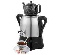 2000W Electric Tea Maker, 3L Stainless Steel Kettle & 1L Ceramic Teapot, Auto Keep Warm, Hot Water Dispenser for Coffee, Herbal Tea, Family Gathering