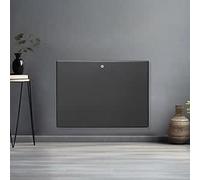 2000W Grey Electric Panel Radiator Heater Wall Mounted with Thermostat & Setback Timer Futura Grey One Size