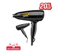 2000W Hair Dryer - Super Compact & Lightweight, Quick Drying, 3 Heat & 2 Speed