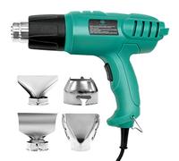 2000W Heat Gun, Heavy Duty Hot Air Gun Kit Variable Temperature Settings 450ºC & 600ºC, with 4 Nozzles for DIY, Stripping Paint, Shrinking PVC and Home Improvement