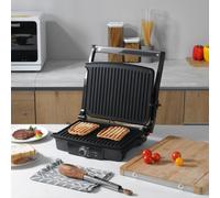 2000W Heath Grill With Cool Touch Handle Silver & Black