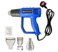 2000W Hot Air Gun Kit with 3 Nozzles, 2 Heat Settings: 300°C & 600°C,2 Air Flow : 300L /min or 500L/min, for DIY, Shrinking PVC, Stripping Paint and Home Improvement