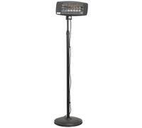 2000W Infrared Quartz Patio Heater - High Efficiency - Telescopic Floor Stand