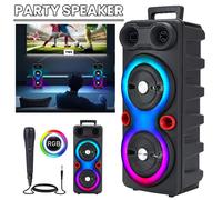 2000W Portable Bluetooth Party Speaker with Heavy Bass & RGB Lights