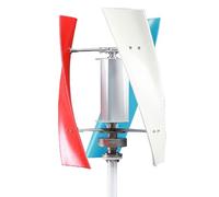 2000W Quiet Veal Axis Wind Turbine Generator Kit, Low-Speed Wind Power System with Controller & Anemometer for Home, RV, Marine Use - Red 48V