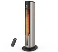 2000W Space Heater for Indoor Use, 60cm Height Portable Fan Heater, 70° Oscillating Tower Space Heater, 4 Modes, 12H Timer, Overheating & Tip-Over Protection, Electric Heater for Home