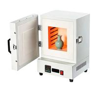 2000W Tabletop Electric Kiln 1150℃/2102℉ Digital Temp Control, 4-Side Even Heating Muffle Oven for Glass Fusing, Pottery, Wax Casting, Metal Melting & Jewelry DIY