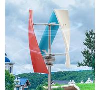 2000W Vertical Axis Wind Turbine Generator, Intelligent Charge Controller, Low Noise, Helical Design, 3 Blades, Home, Boats, Street Lighting, Off-Grid