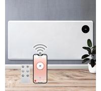 Purus 2000W White WIFI Smart App Control, Electric Radiator Heaters for Home, Bathroom Safe Electric Heater Setback Timer Lot 20 & Thermostat Control, Wall Mounted or Floor Standing with Controller