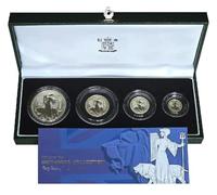 2001 Britannia Fine Silver Proof Four Coin Collection Boxed & Certificate