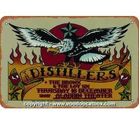 2003 The Distillers Silkscreen Concert Poster Retro Metal Tin Sign Vintage Sign for Cafe Bar Man Cave Office Garage Home Wall Decor 12 X 8 inch