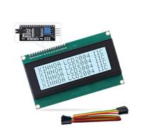 2004 LCD Display Module with IIC I2C Serial Interface Adapter LCM Gray Backlight Screen ST7066U Controller 20X4 LCD for Arduino, Raspberry pi, Tinkerboard, Nano pi, Banana pi, stm32, DIY Project