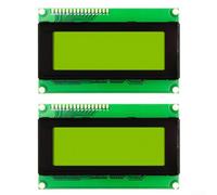 2004A 20x4 Character LCD Screen 5V I2C Interface | Yellow green display, plastic housing, 98x60mm size, blue potentiometer for contrast, easy wire removal