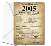2005 Facts 18th Personalised ANY NAME Happy Birthday Greeting Card Memories Back in the Year Of Birth -140