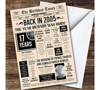 2005 Newspaper Any Age Any Year You were Born Facts Personalised Birthday Card | Any Age Any Year Personalised Birthday Card | Milestone Birthday Card | Facts from The Year You were Born