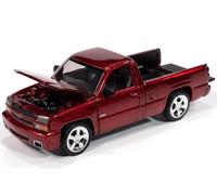 2005 SS Custom Pickup Truck Candy Apple Red Muscle Trucks Series 1/64 Diecast Model Car by Auto World 64502-AWSP190B