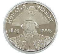 2005 UK - 100th Anniversary of Horatio Nelson's BU £5 Five Pound Proof Coin in with Capsule Coin Holder