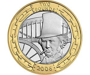 2006 Brunel The Man Brilliant Uncirculated £2 Two Pound Coin with Capsule Holder in a Pouch Wallet