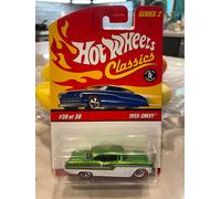 2006 Hot Wheels Classics Series 2 30/30 1955 CHEVY Green-White w/WW 7 Spokes