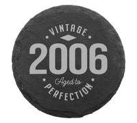 2006 Slate Coaster Drink Mat Birthday Occasion Gift For Him/For Her, ‘Vintage Aged To Perfection’ - Unique Present for Son, Daughter, Friend, Boyfriend, Girlfriend.