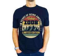 2008 Vintage Mountain - Limited Edition - 18th Birthday Gift | Present Mens T-Shirt Navy 2XL