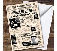 2009 Newspaper Any Age Any Year You were Born Facts Personalised Birthday Card | Any Age Any Year Personalised Birthday Card | Milestone Birthday Card | Facts from The Year You were Born
