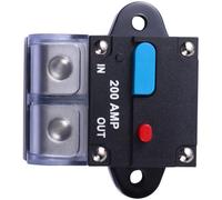 200A Auto Reset Circuit Breaker for Dc Systems Panel Mount Black | Metal and Plastic Build, 7x5x3.5cm Size, for Car Isolators, Inverters, Marine Circuits