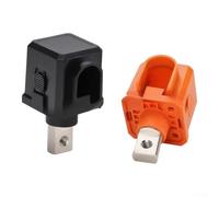 200A for battery Connector 2PC M8 Copper Terminal Nickel-Plated Copper for battery Terminal 200A 2-Pack Energy Storage Cabinet Connector 200A IP67 Rated M8 Thread for battery Terminal (Black+ORANGE)