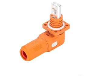 200A Terminal Block Connector for Energy Storage, 1000VDC Red Copper Busbar with IP67 Waterproof PA66 Housing, Locking Snap-on Design for Solar Battery System