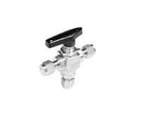 200bar Three-Way Ball Valve Stainless Steel 316 Outer Diameter Compression 6mm, 8mm, 10mm, 12mm, 1/8' 1/4' 3/8" 1/2" 3/4" Valve tee(1/8")