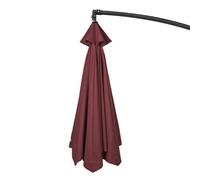 200CM/2.7M/300CM + 6 Arms/8 Arms Patio Umbrella Replacement Cloth Canopy Cover Waterproof Replacement Parasol Fabric Cover (Polyester)(Color:Burgundy,Size:6 ribs-3m(9.8ft))