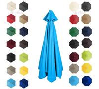 200cm 2.7M 300cm Parasol Umbrella Replacement Cover 6 Arms/8 Arms Cantilever Parasol Top Fabric Cover Replacement Cloth Anti-ultraviolet｜Waterproof｜Breathable(Color:Lake blue,Size:6 ribs-2m(6.5ft))