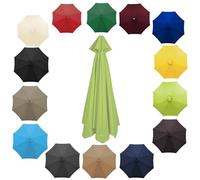 200cm 2.7m 300cm Umbrella Replacement Parasol Canopy, Garden Parasol Canopy Cover For Patio Sun Umbrella, 6 Arms/8 Arms Replacement Parasol Cover, Market Table Umbrella Replacement Top(Color:Grass gre