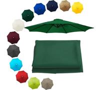 200cm 230cm 250cm 270cm 300cm 350cm/6ribs 8 Ribs Replacement Parasol Fabric Cover, Sun Umbrella Replacement Cloth, Garden Parasol Canopy Cover(Dark green,8.8ft(270cm)/8 arms)