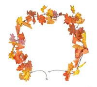 200cm Artificial Maple Leaf Vine in Autumn Colors of Orange Yellow Red for Wedding Garden Farmhouse Stair Railing Door Wall Hanging Fireplace Table Thanksgiving Indoor Outdoor Home Décor